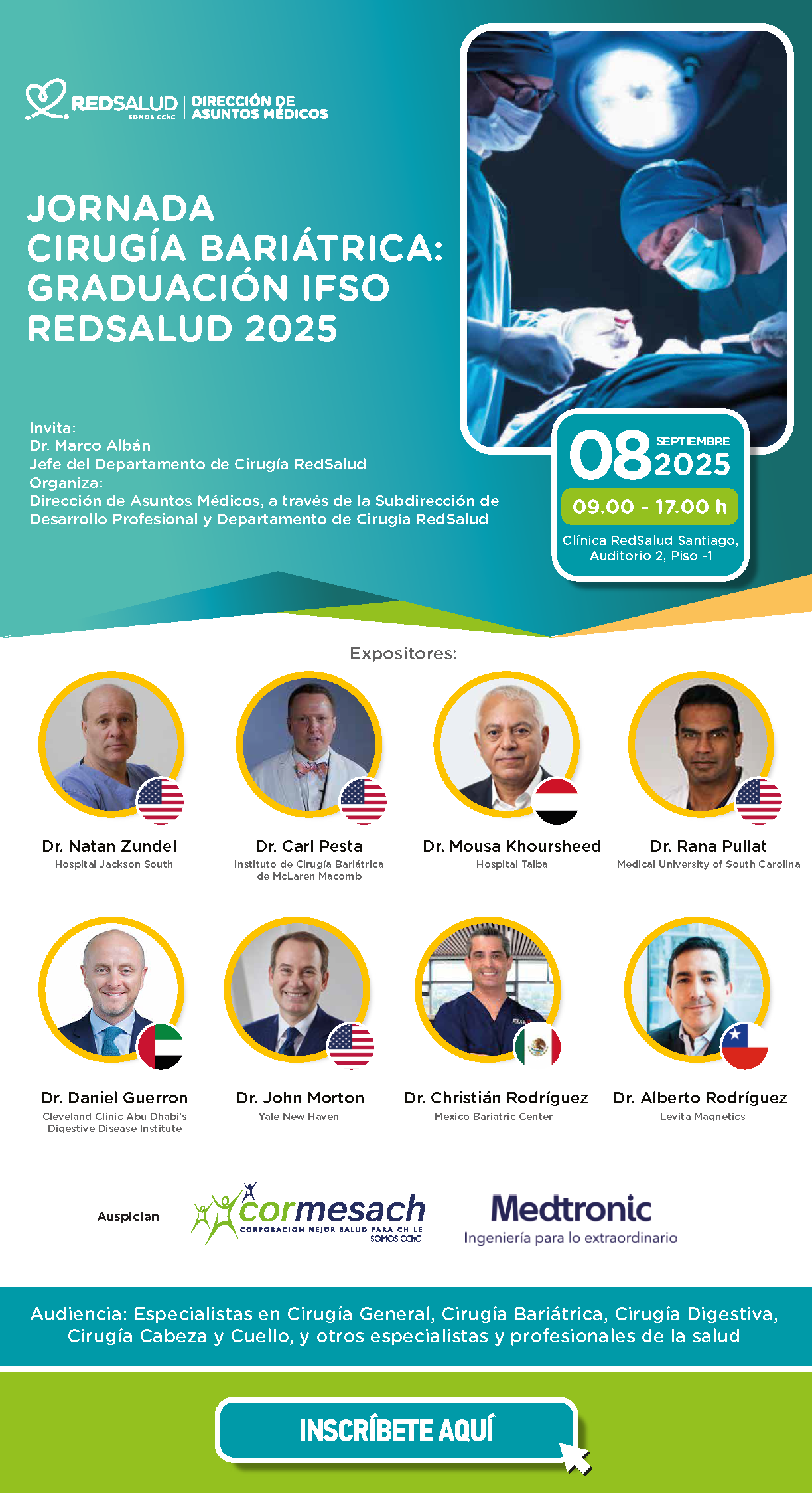 Afiche Jornada Bariátrica Graduación IFSO RedSalud 2025