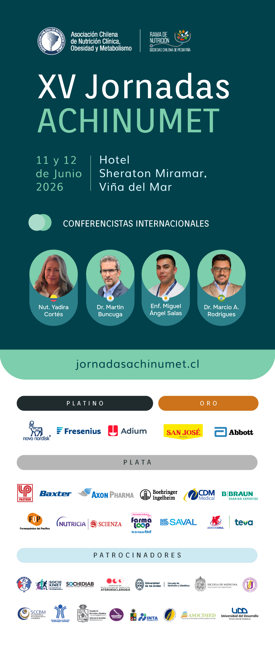 Afiche de las Jornadas ACHINUMET 2026